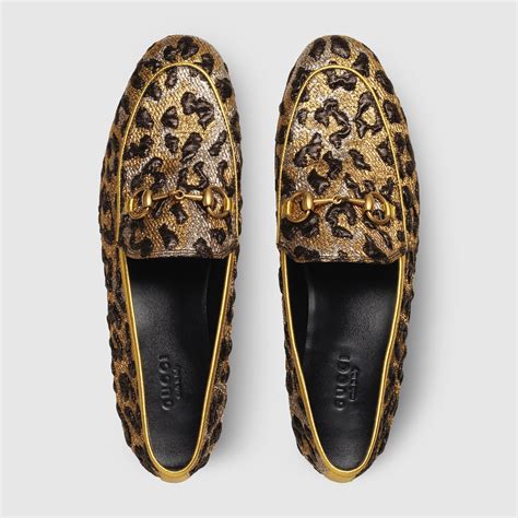 gucci leopard loafers|gucci fur loafers women's.